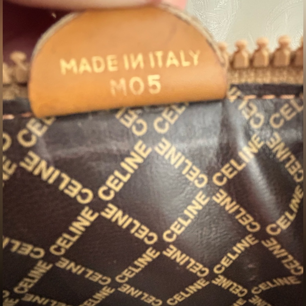 Celine Tan and Brown Patterned Pouch, GVC - Picture 8 of 11